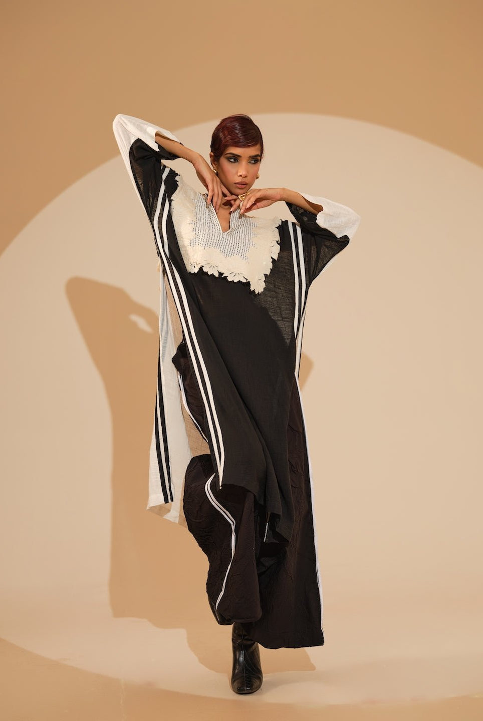 Fern Tunic - Black and Natural - CiceroniKurta, Everyday WearStoique