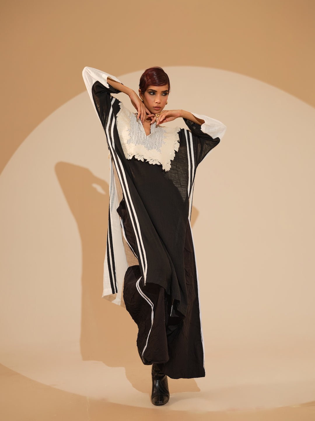 Fern Tunic - Black and Natural - CiceroniKurta, Everyday WearStoique