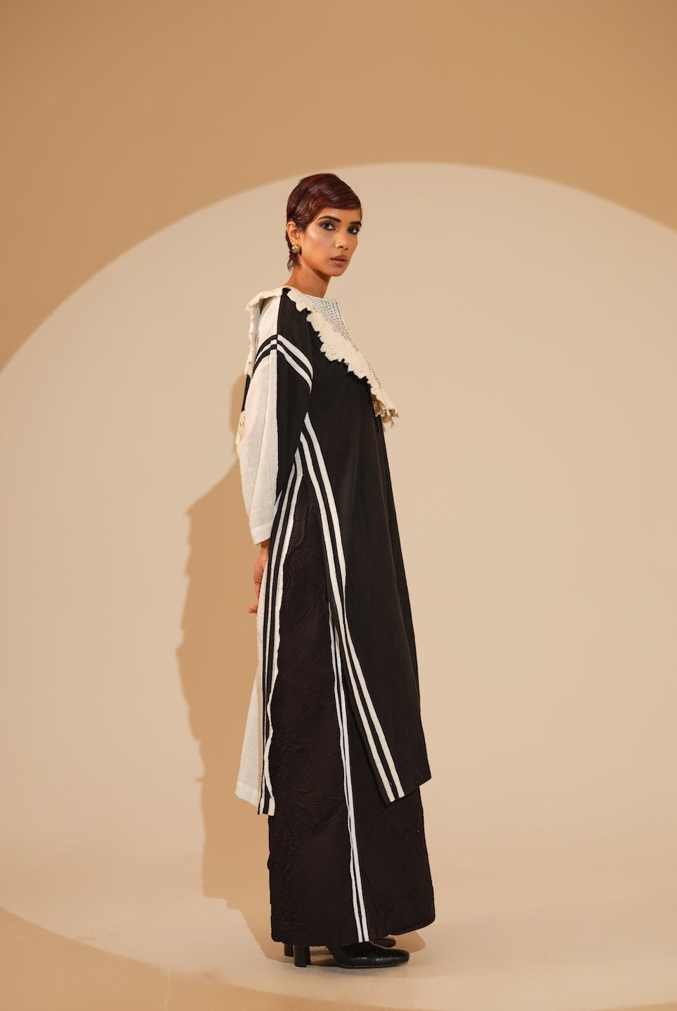 Fern Tunic - Black and Natural - CiceroniKurta, Everyday WearStoique