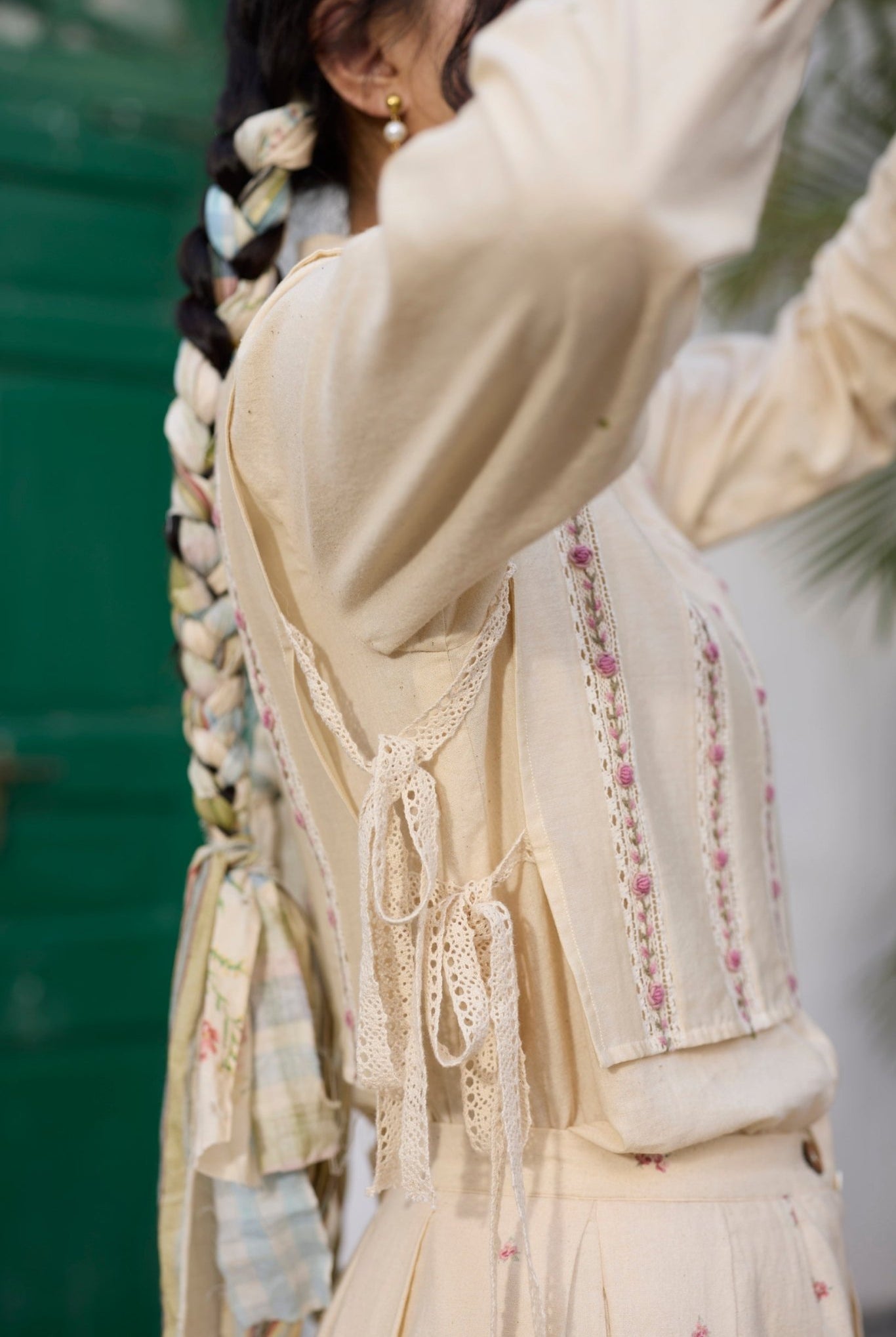 Fiora Gillet - Ecru and Pink - CiceroniJacketsKhyati Rughani
