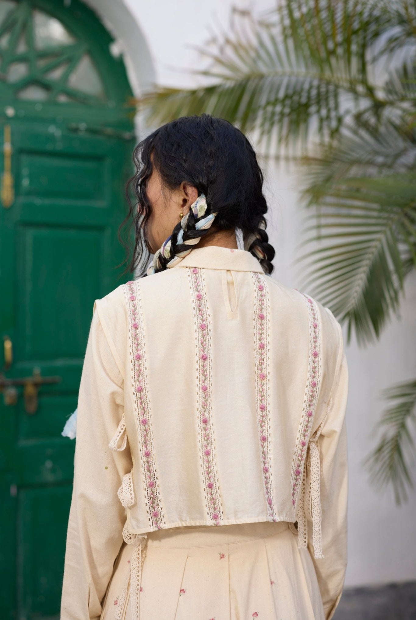 Fiora Gillet - Ecru and Pink - CiceroniJacketsKhyati Rughani