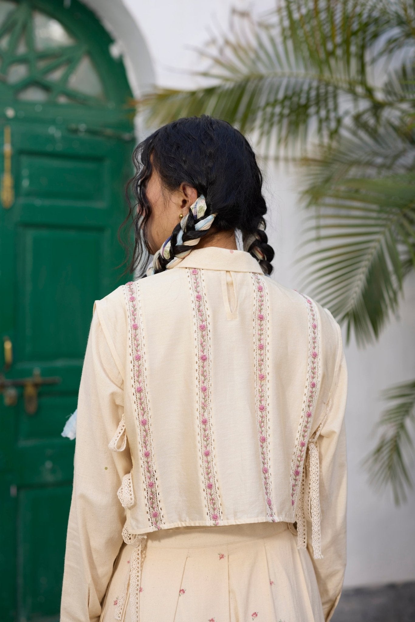 Fiora Gillet - Ecru and Pink - CiceroniJacketsKhyati Rughani