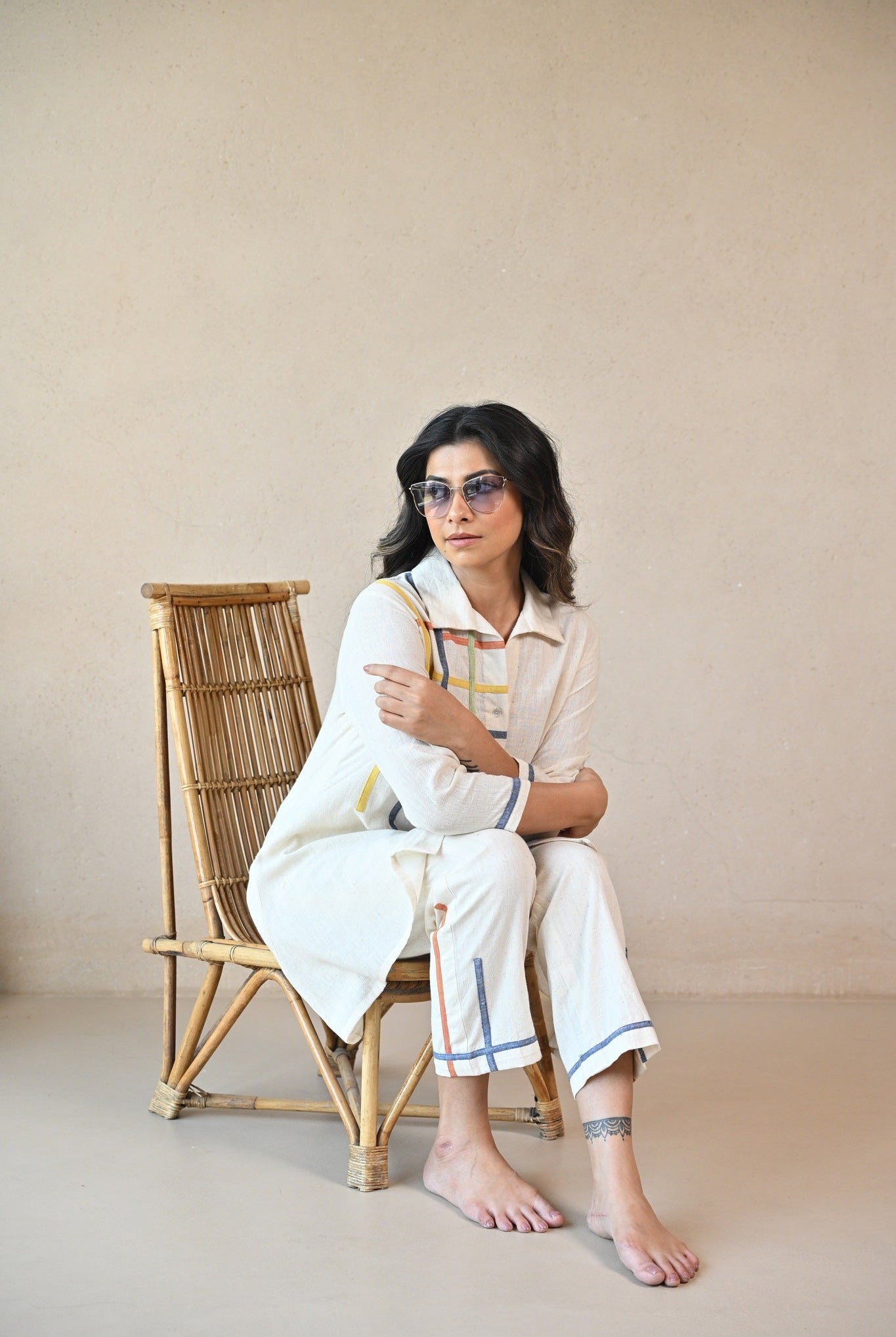 Fiora Shirt - Natural White - CiceroniTunicsRang by Rajvi