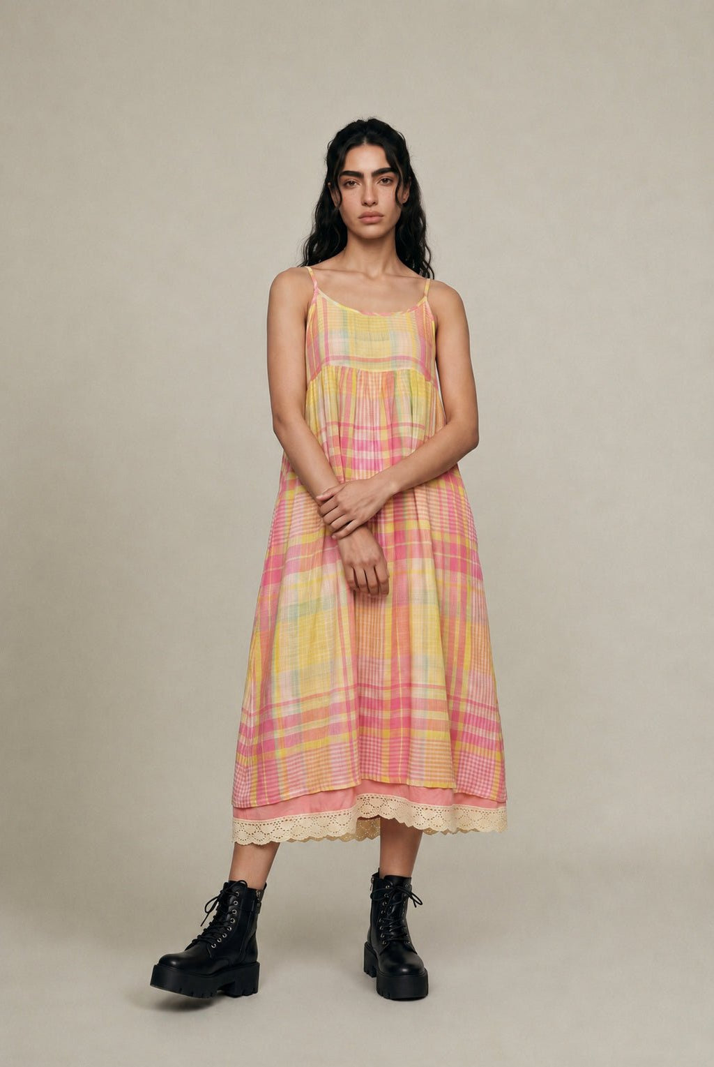 First Morning Dress (with Skirt Slip) - Sorbet Weave - CiceroniDressesPaeony