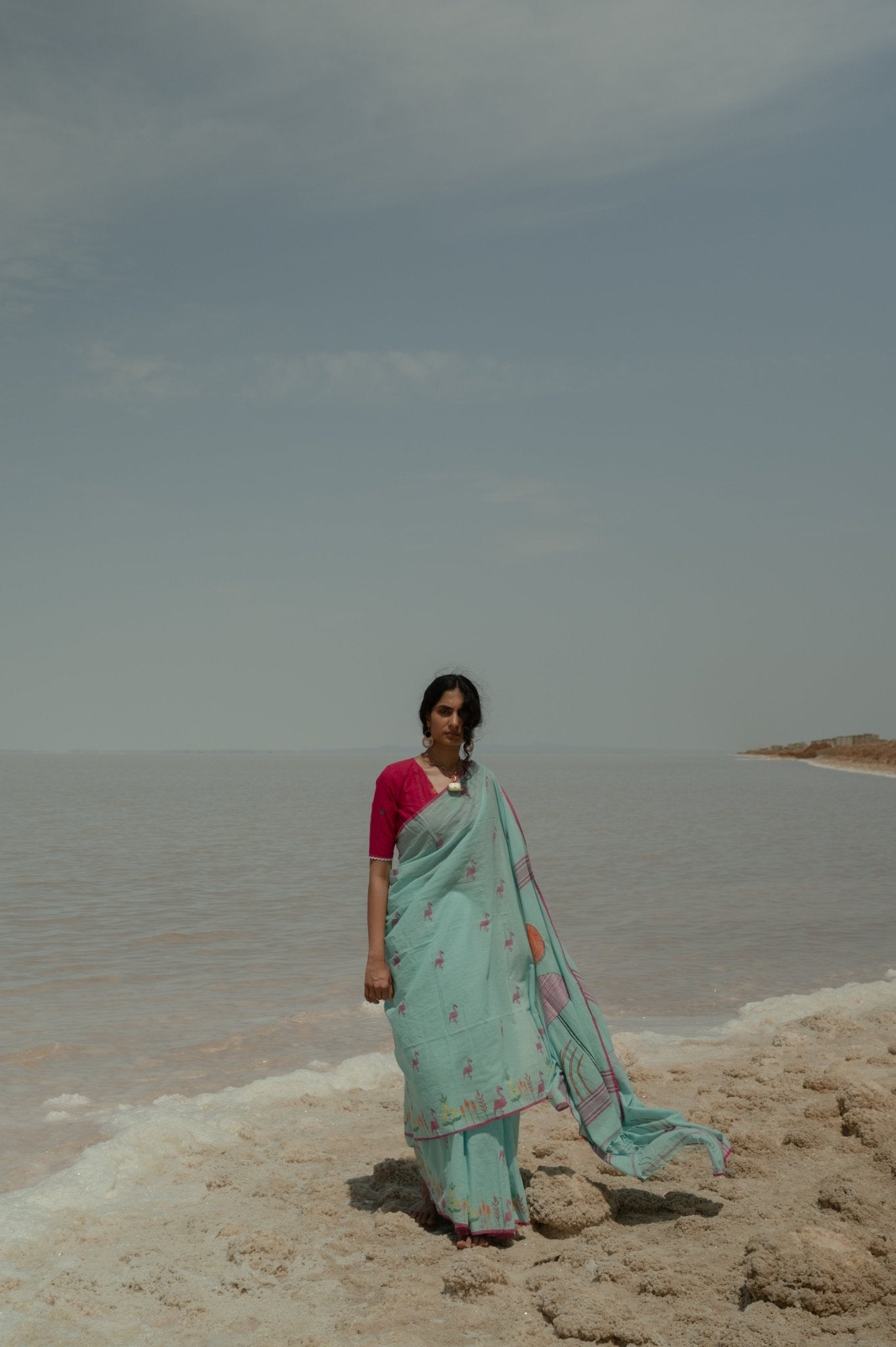 Flamingo Jamdani Saree - CiceroniSareeGulmohar Calcutta