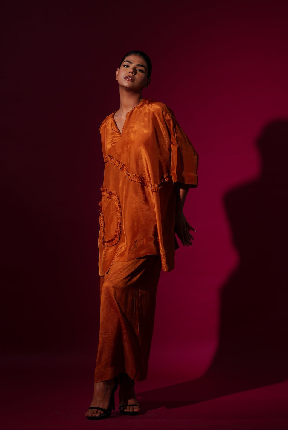 Flamingo Top - Rust Orange - CiceroniKaftanStoique