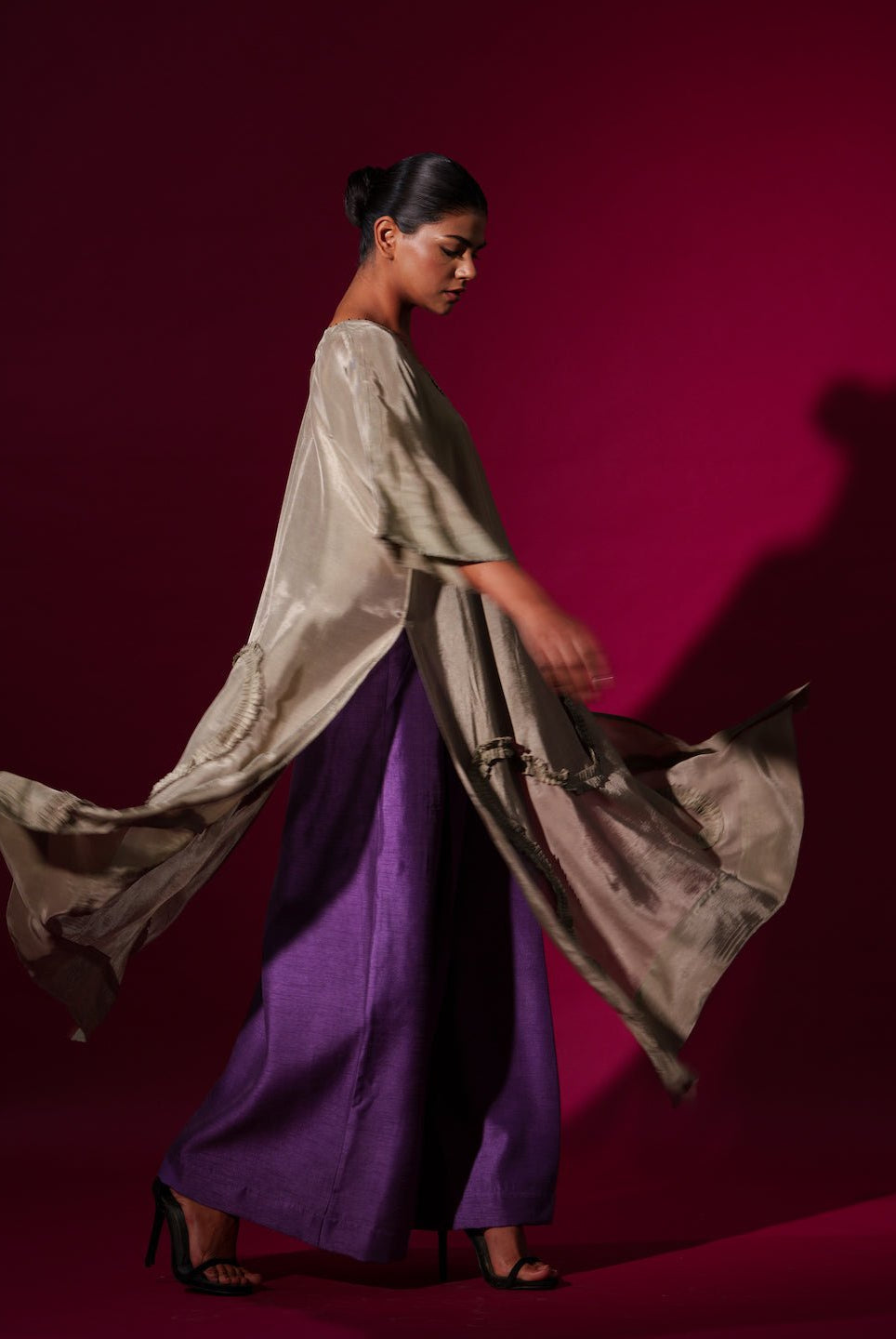 Flamingo Tunic in Grey - CiceroniKurta, Festive WearStoique