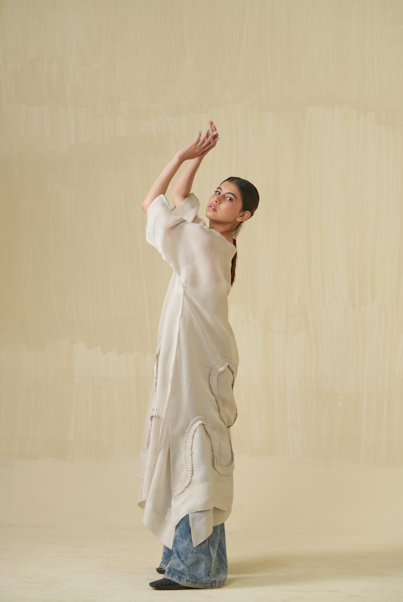 Flamingo Tunic - Silver - CiceroniTunicsStoique