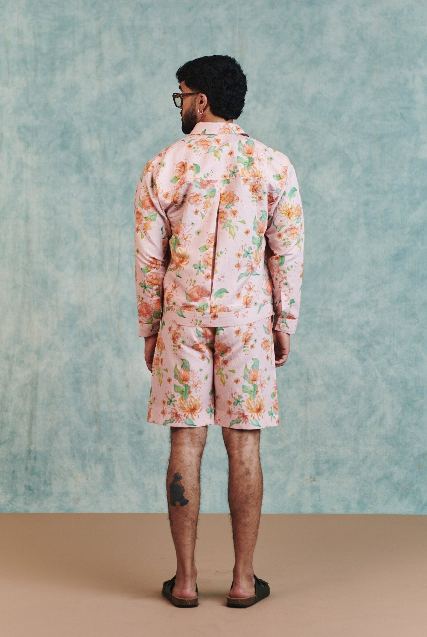 Flora Co - Linen Men's Trucker Jacket - CiceroniJacketsSaphed
