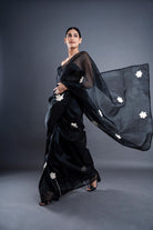 Floral Embroidered Saree - CiceroniSareeATBW