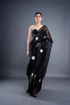 Floral Embroidered Saree - CiceroniSareeATBW