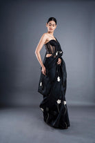 Floral Embroidered Saree - CiceroniSareeATBW