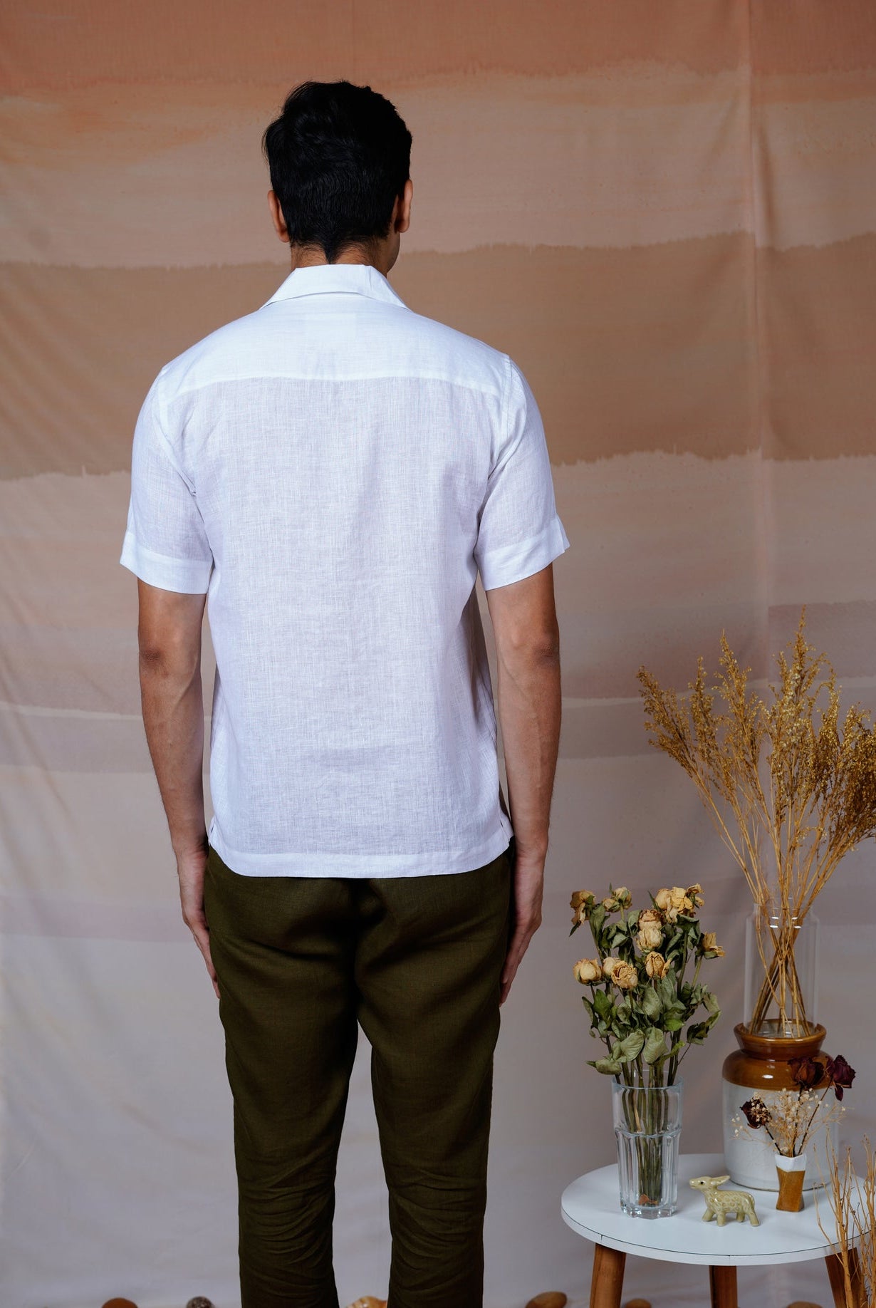 Floral Fiesta - Hand Embroidered Unisex Linen Shirt - CiceroniShirtsCultura Studio