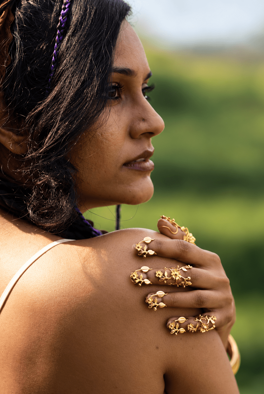 Flora's Embrace Vanki Nail Ring - CiceroniNail RingKalon Art Jewellery