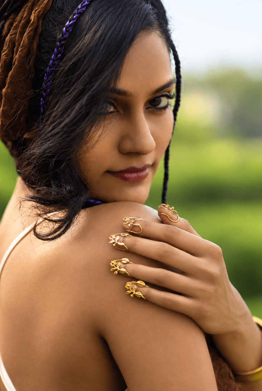 Flora's Embrace Vanki Nail Ring - CiceroniNail RingKalon Art Jewellery