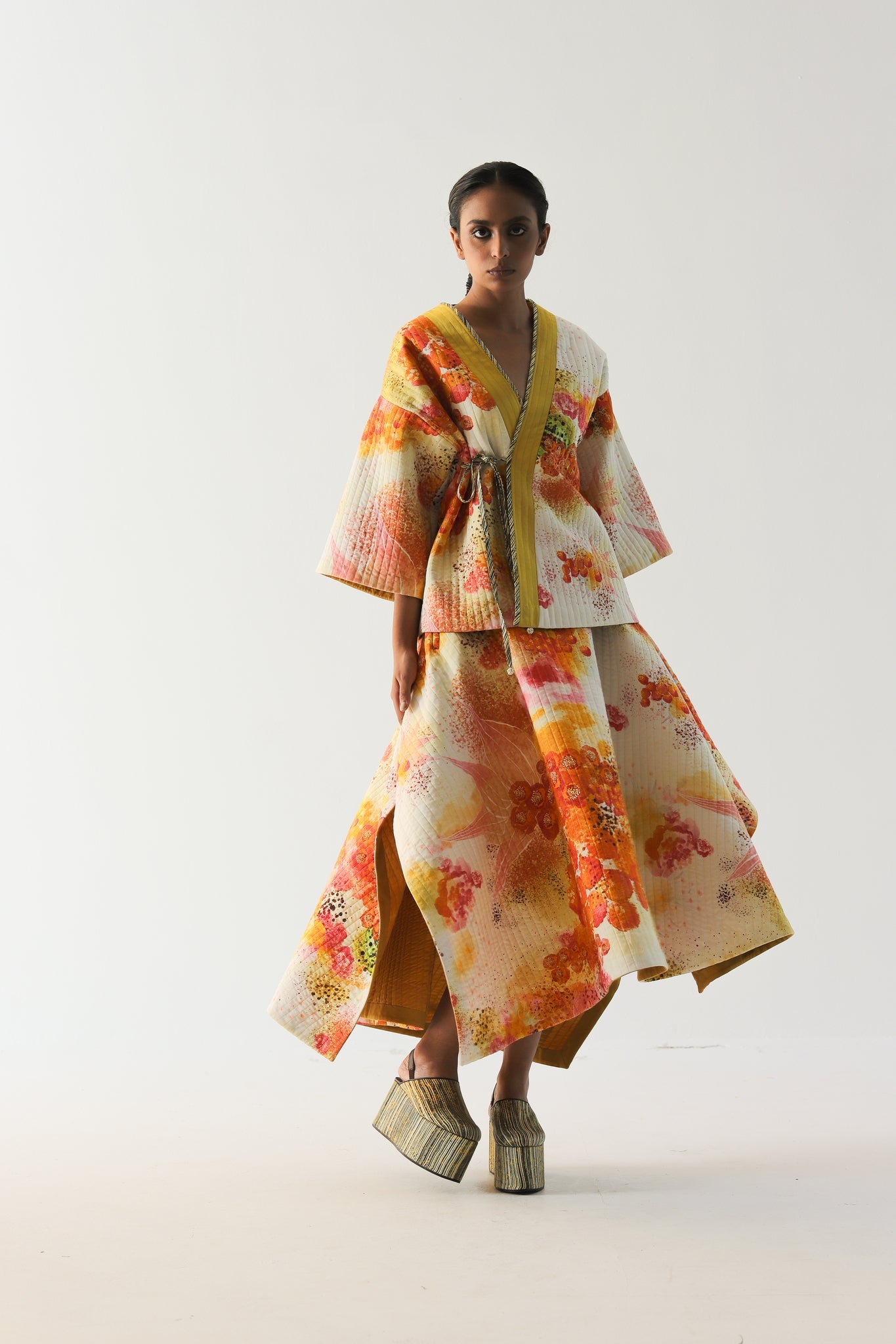 Florid Kimono Jacket - CiceroniJacketsTil