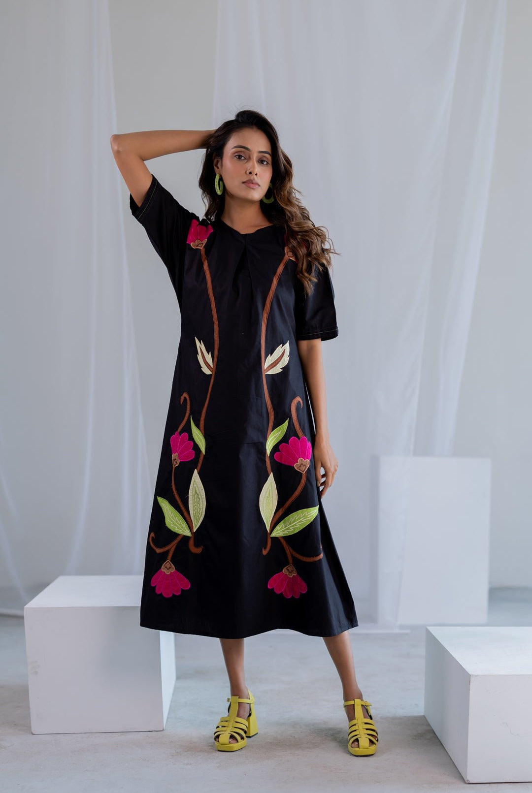 Flowers on Embers Applique Dress - CiceroniDressesSilai Studio