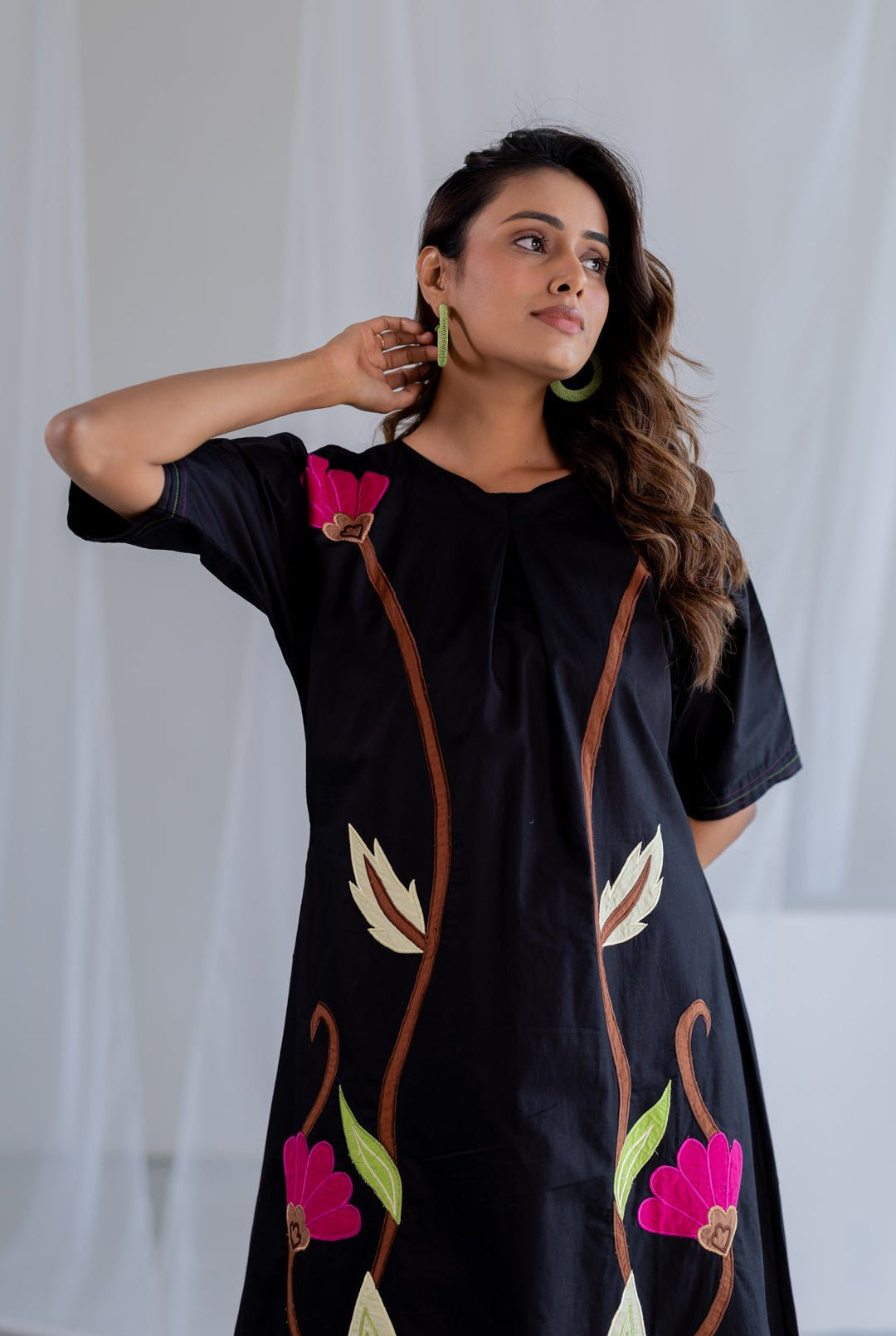 Flowers on Embers Applique Dress - CiceroniDressesSilai Studio