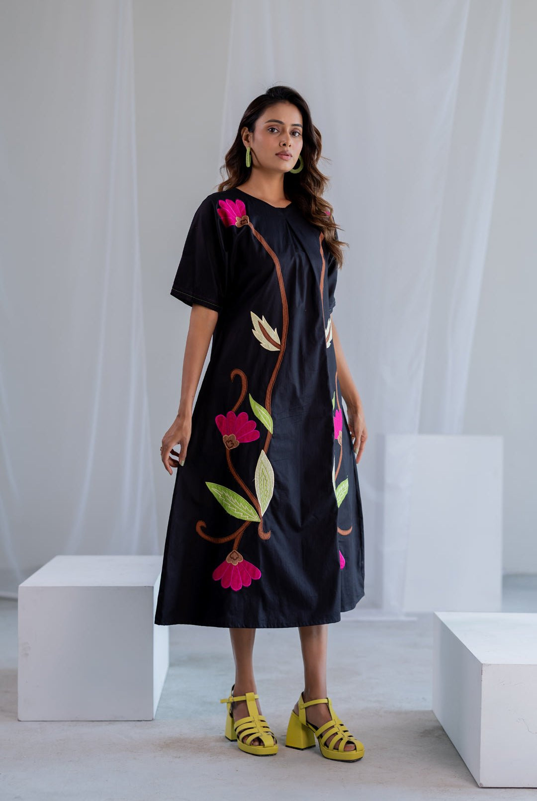 Flowers on Embers Applique Dress - CiceroniDressesSilai Studio