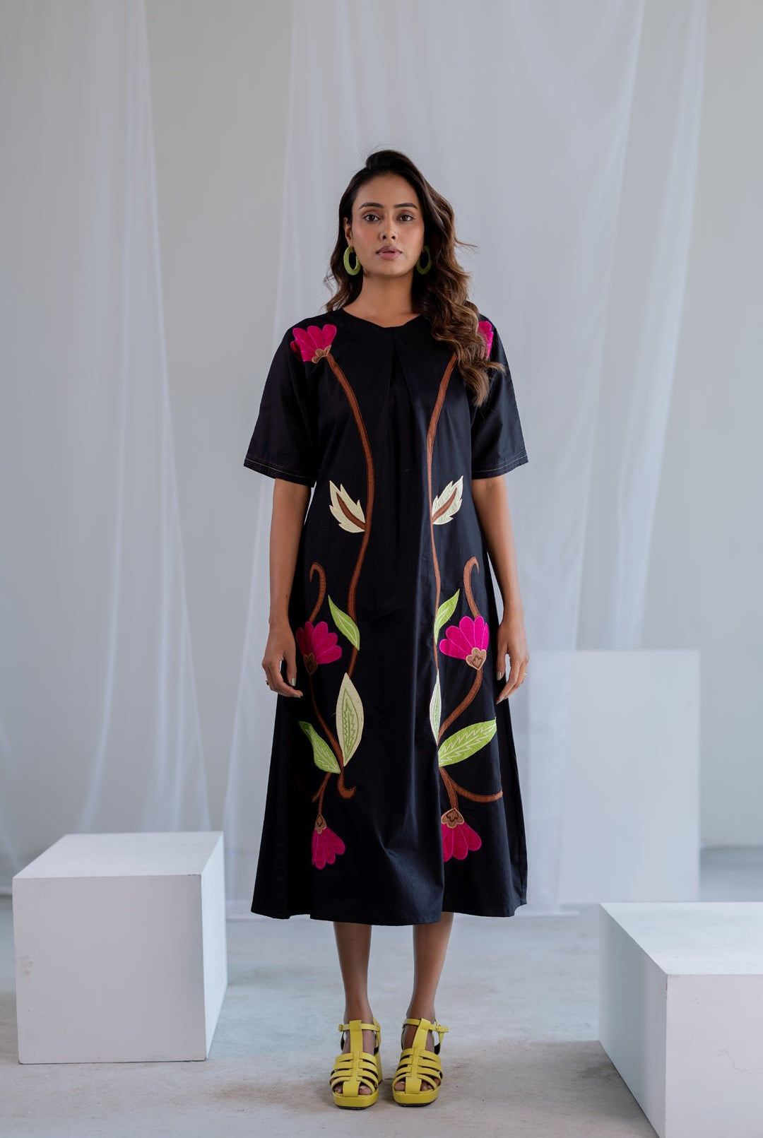 Flowers on Embers Applique Dress - CiceroniDressesSilai Studio