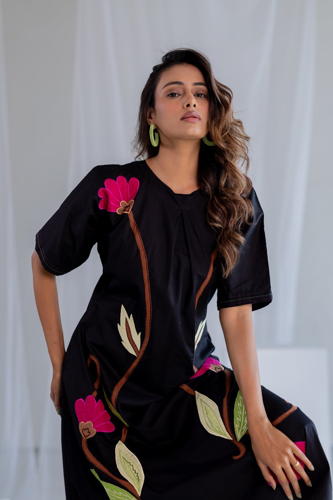 Flowers on Embers Applique Dress - CiceroniDressesSilai Studio