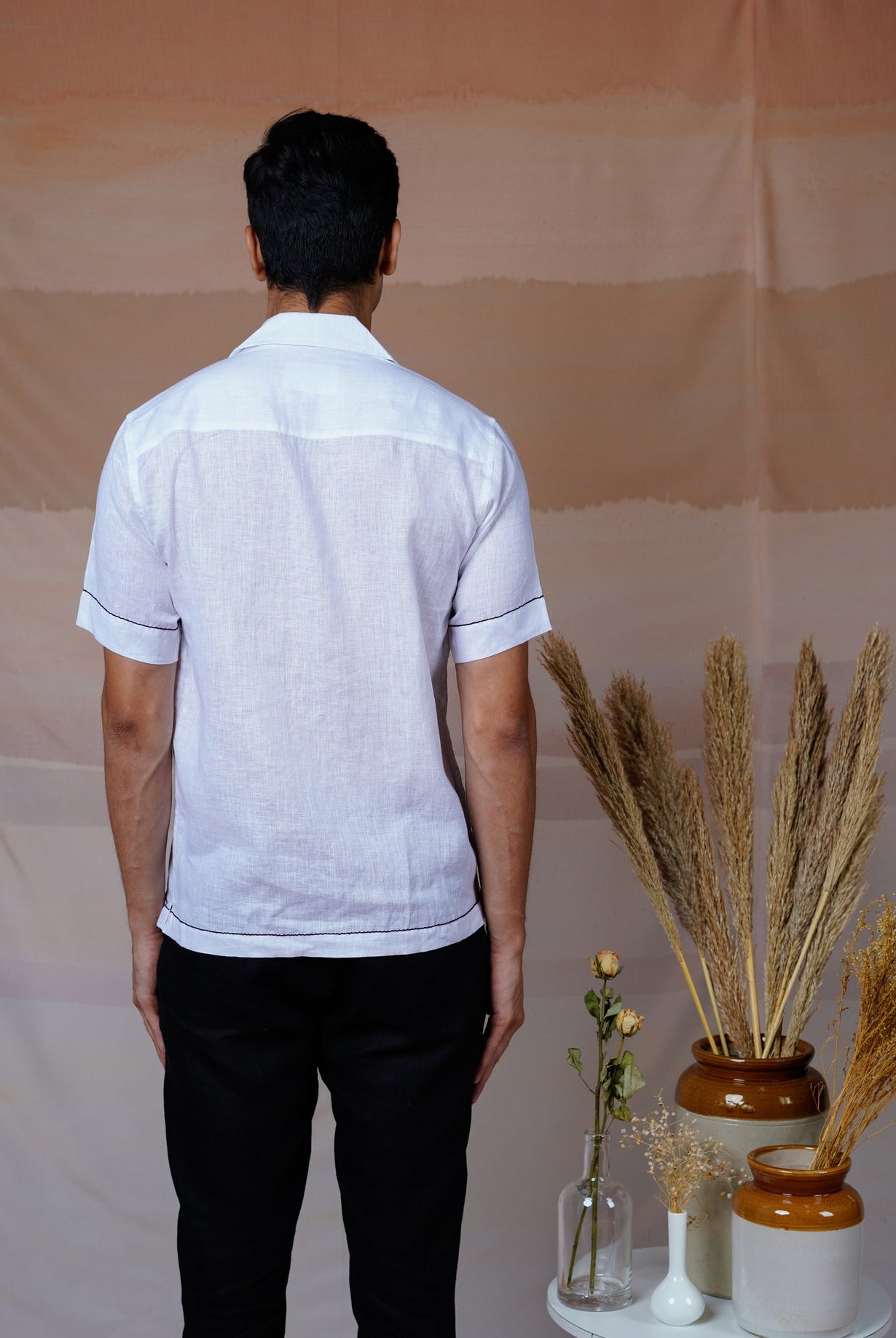 Flying Wings - Hand Embroidered Unisex Linen Shirt - CiceroniShirtsCultura Studio
