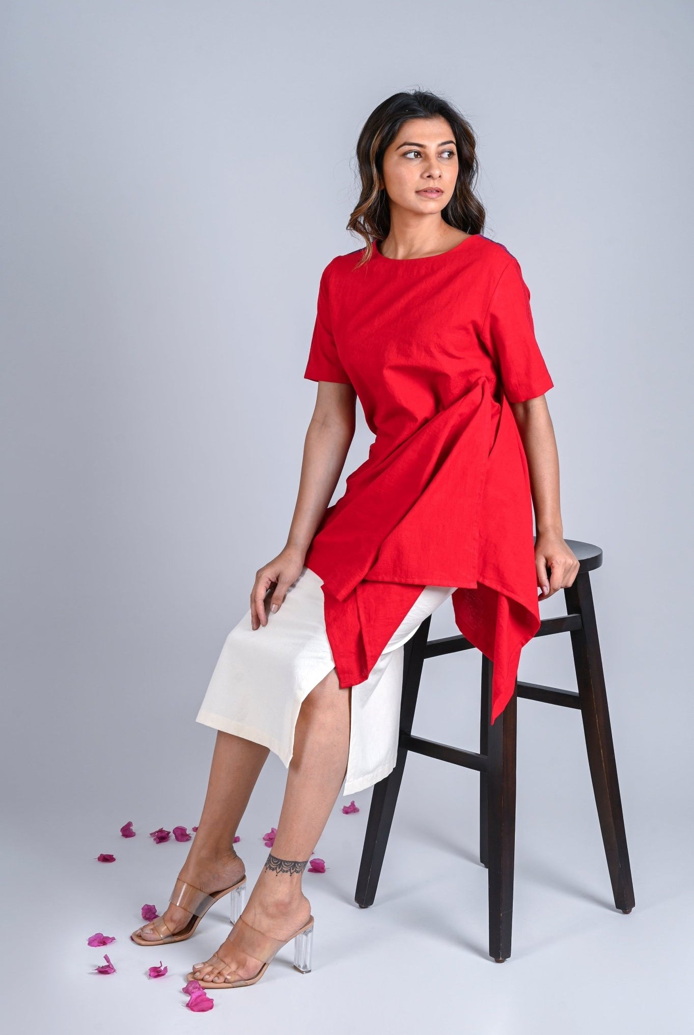 Folded Asymmetric Tunic - CiceroniTunicsRang by Rajvi