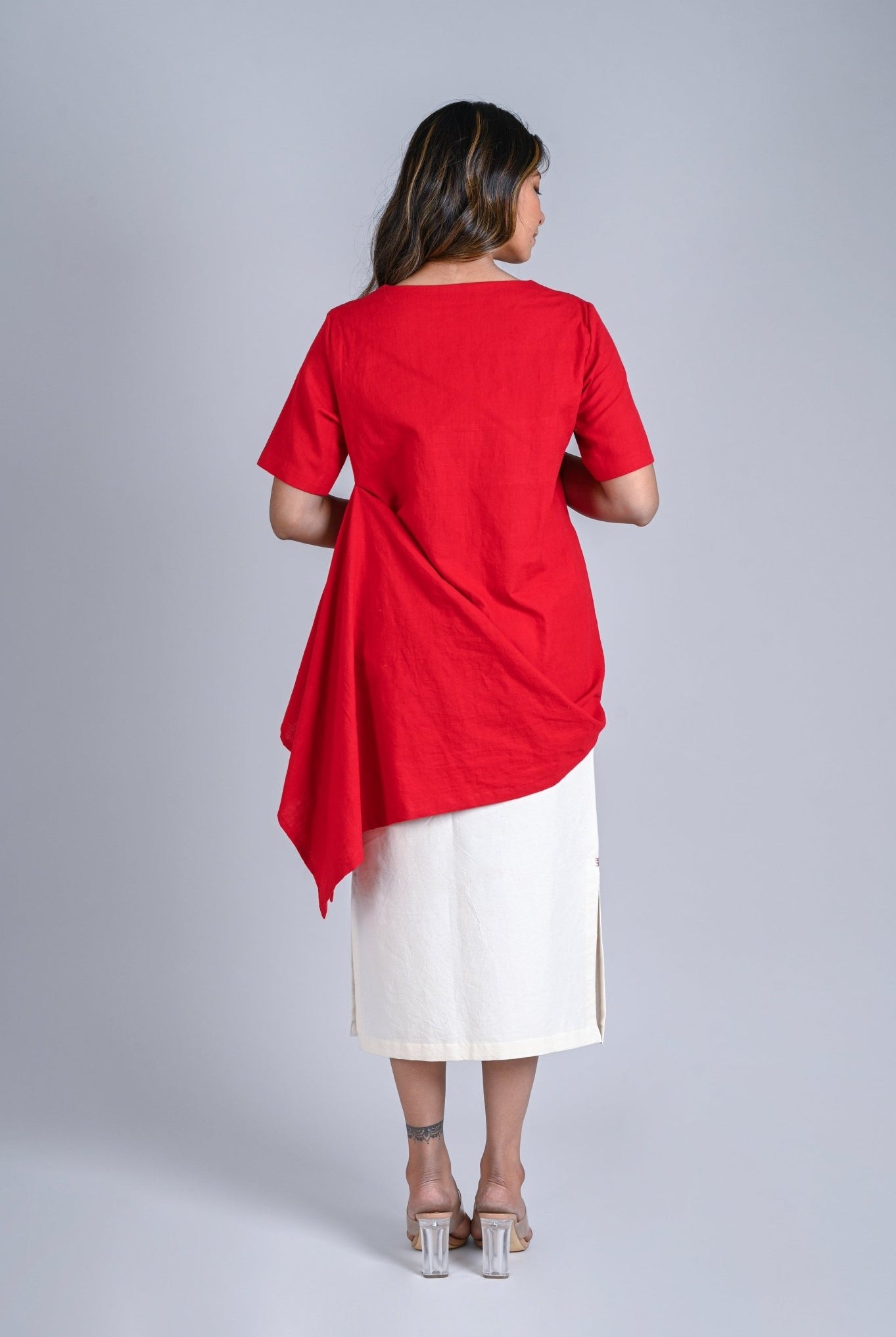 Folded Asymmetric Tunic - CiceroniTunicsRang by Rajvi