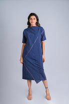 Folded Dress Diagonal Detail - Zero Waste - CiceroniDressesRang by Rajvi
