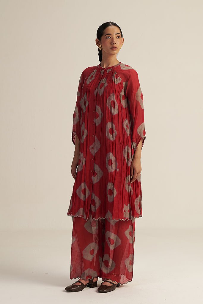 Folio Set - Red Bandhani - CiceroniCo-ord SetGaach