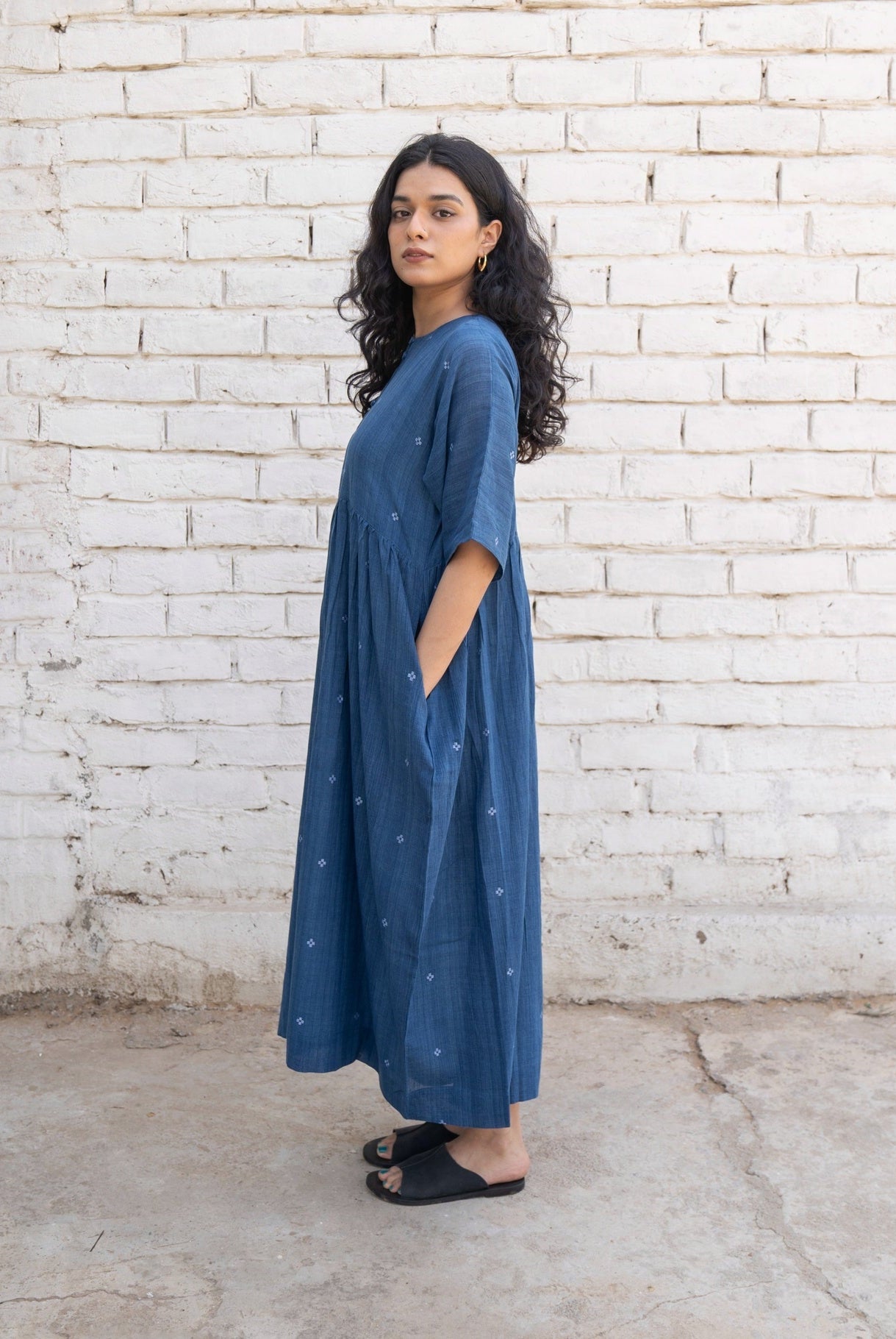 Fragments Jamdani Drop - shoulder Dress - CiceroniDresseswith N.