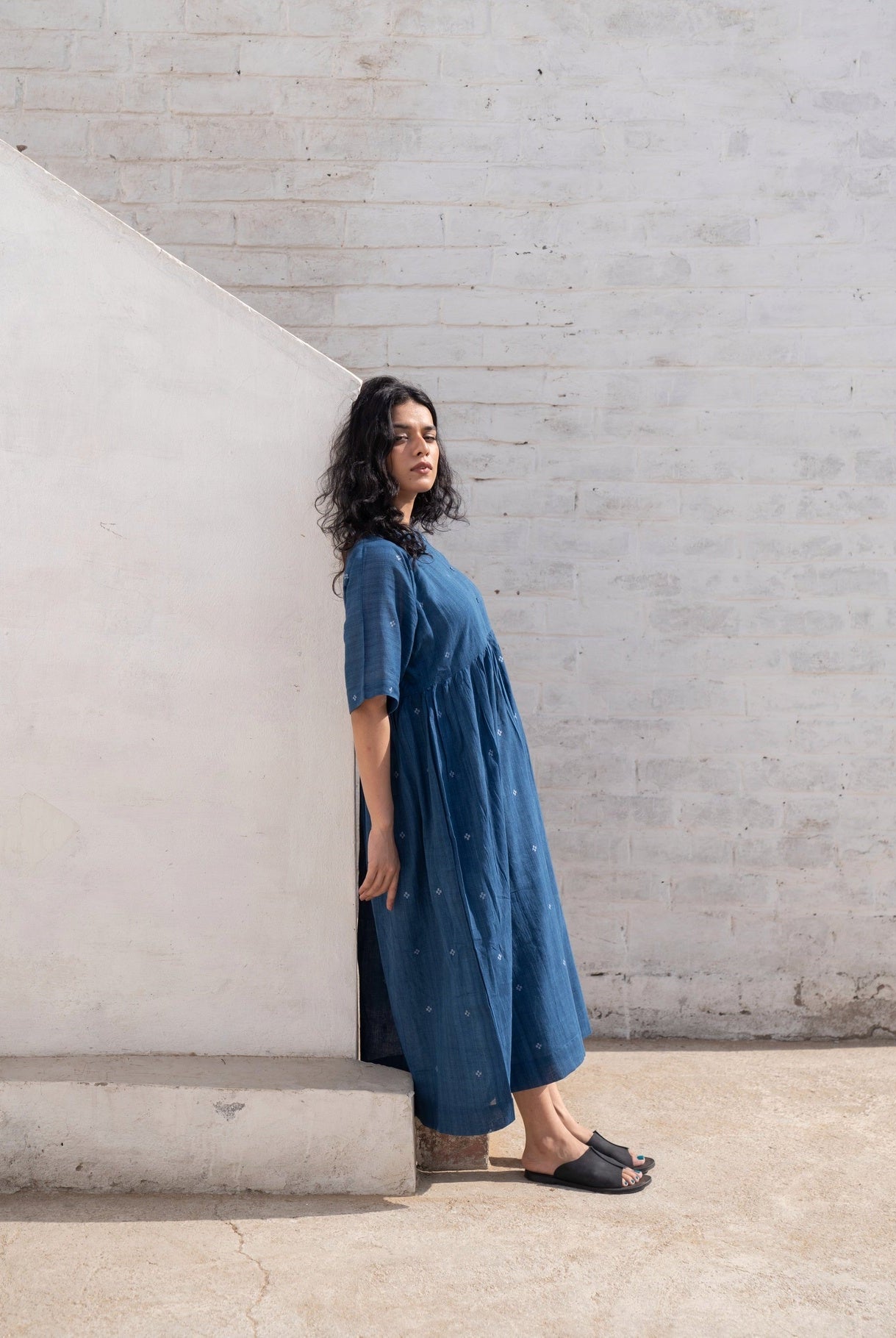 Fragments Jamdani Drop - shoulder Dress - CiceroniDresseswith N.