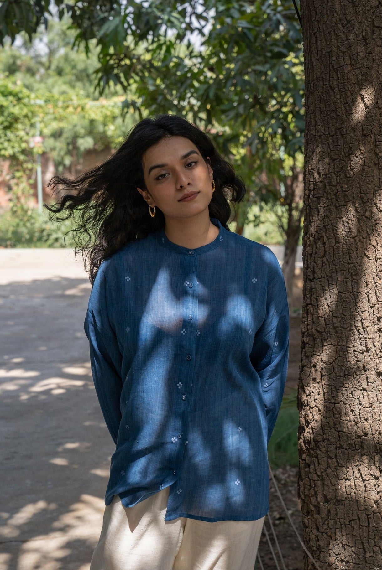 Fragments Jamdani Oversized Shirt - CiceroniWomen Shirtswith N.