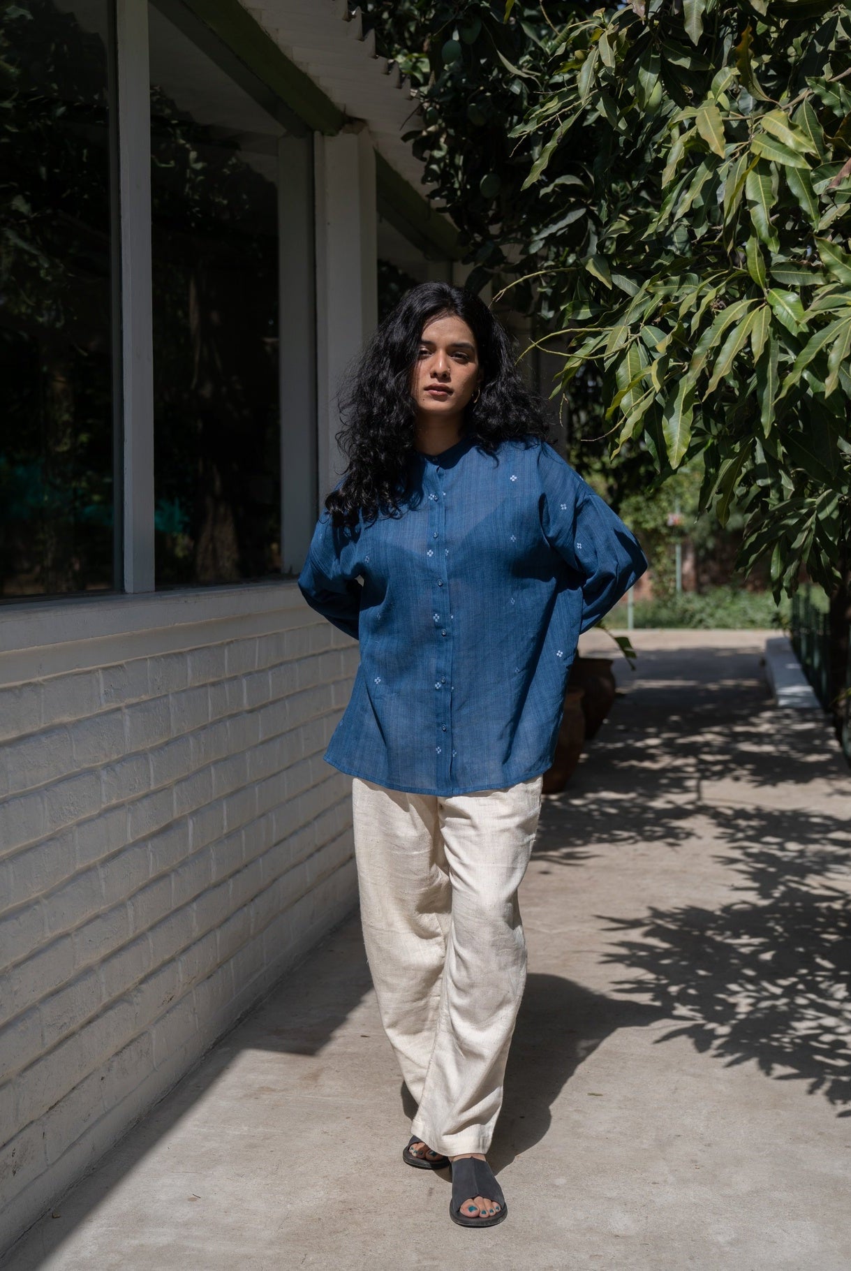 Fragments Jamdani Oversized Shirt - CiceroniWomen Shirtswith N.