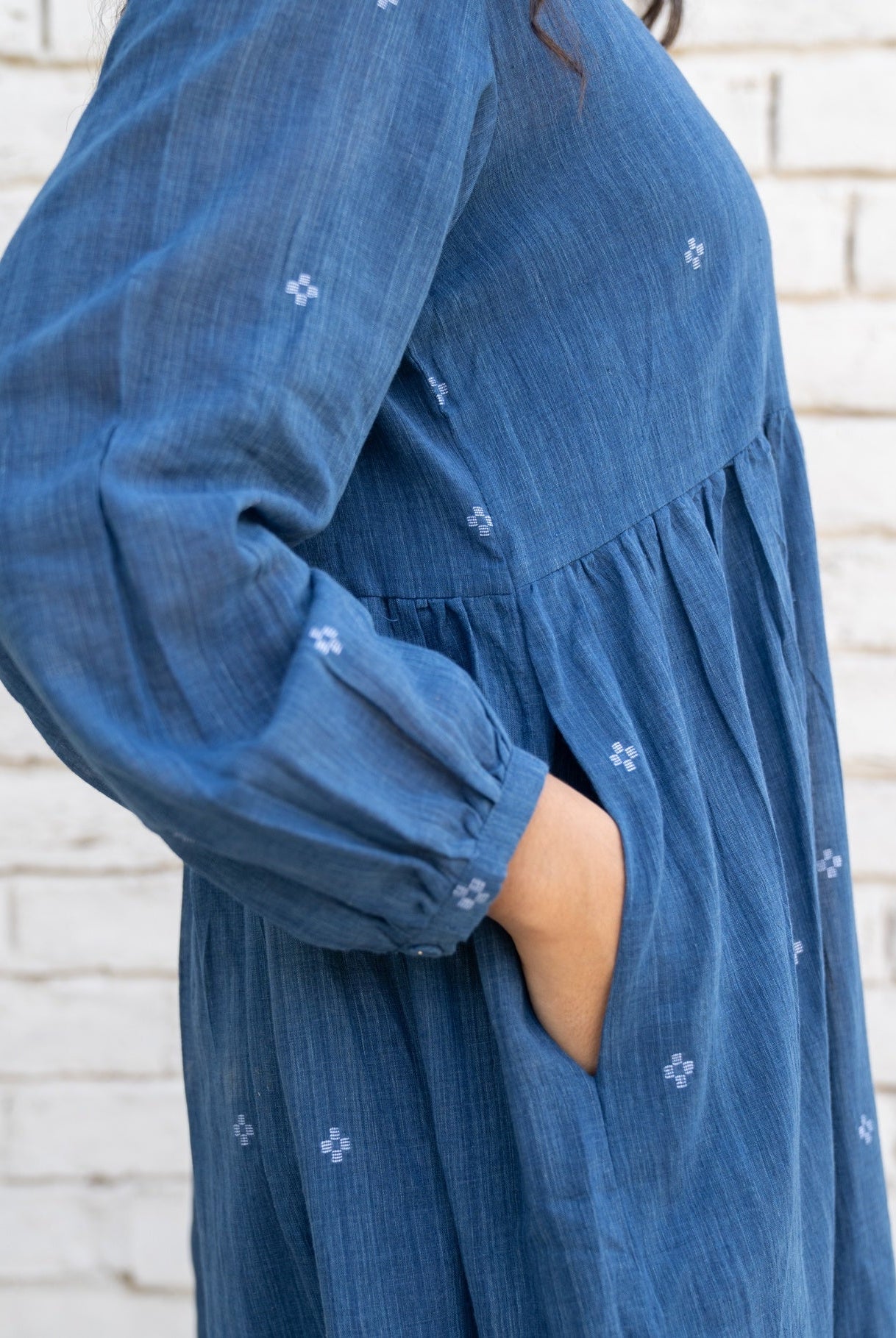 Fragments Jamdani Shirt Dress - CiceroniDresseswith N.