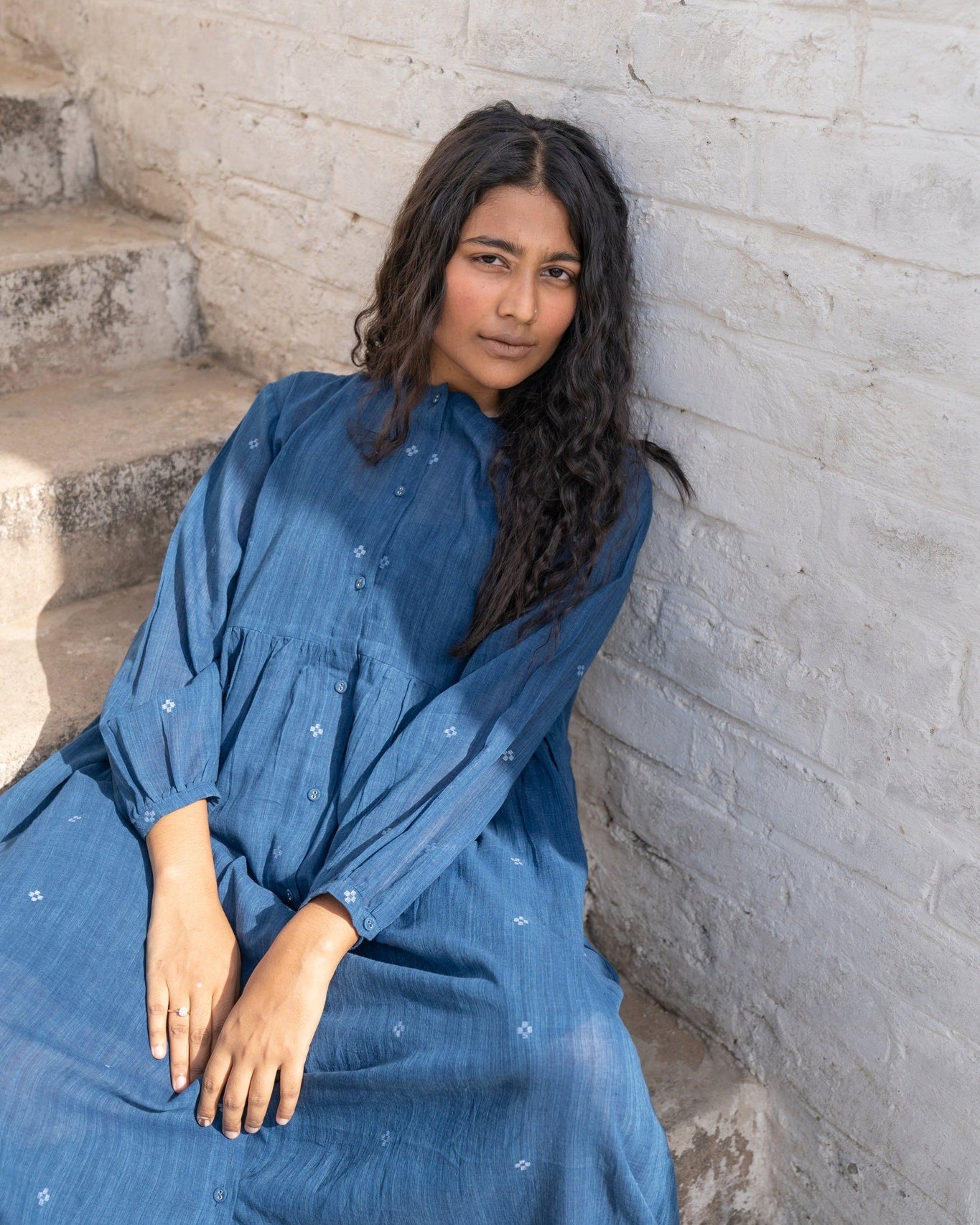 Fragments Jamdani Shirt Dress - CiceroniDresseswith N.