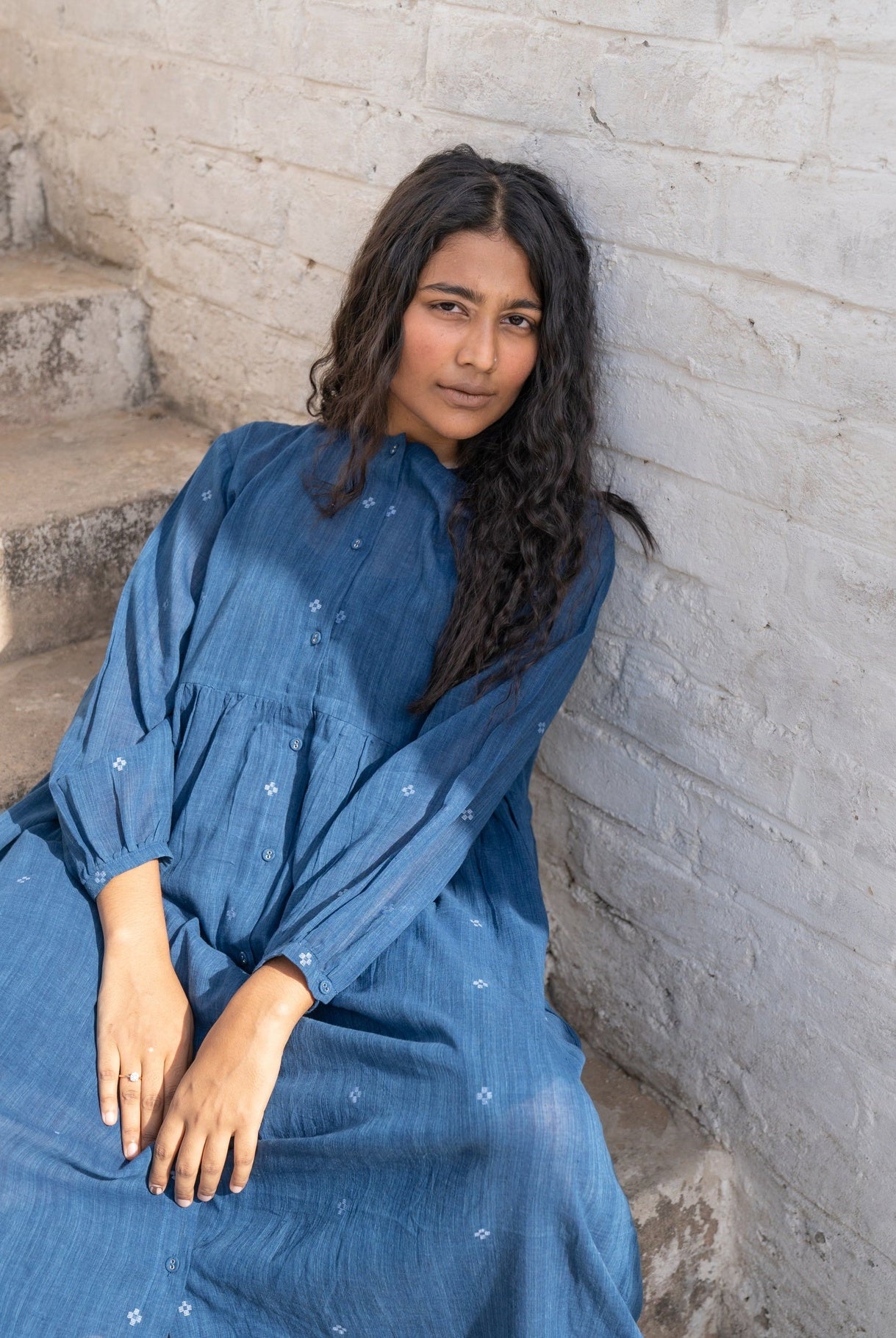 Fragments Jamdani Shirt Dress - CiceroniDresseswith N.