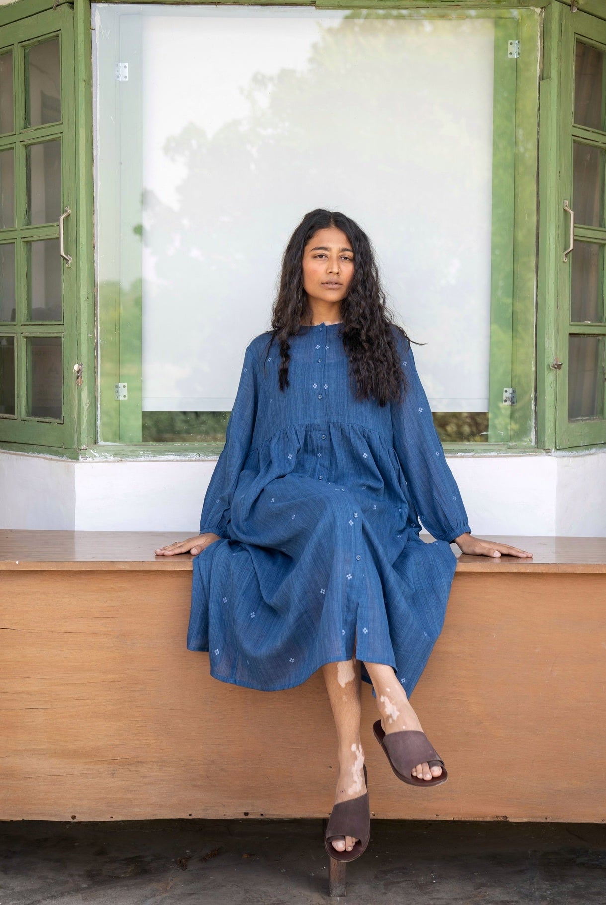 Fragments Jamdani Shirt Dress - CiceroniDresseswith N.