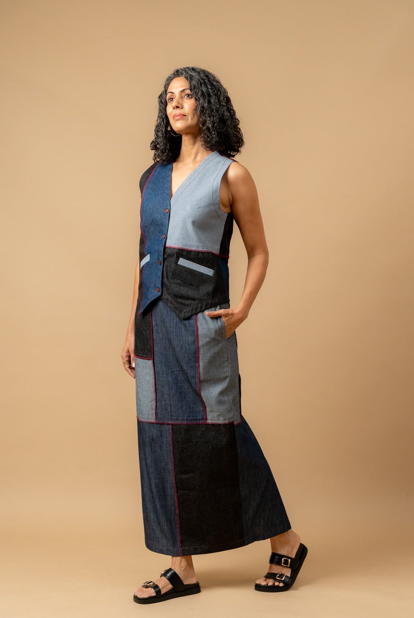 Francis Denim Patch Waistcoat - CiceroniWaistcoatDoodlage