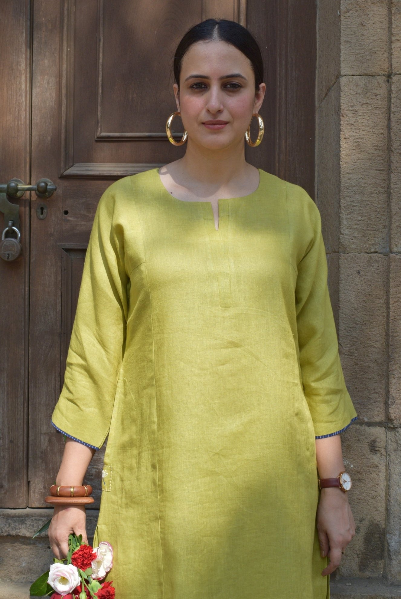 Fresh Lime Linen Co Ord Set - CiceroniKurta Set, Everyday WearHouse of Moxa