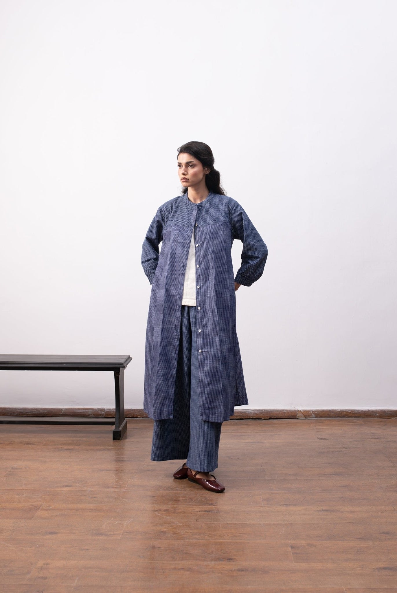 Frida Layered Set - Navy Blue - CiceroniKurta Set, Everyday WearHiranya