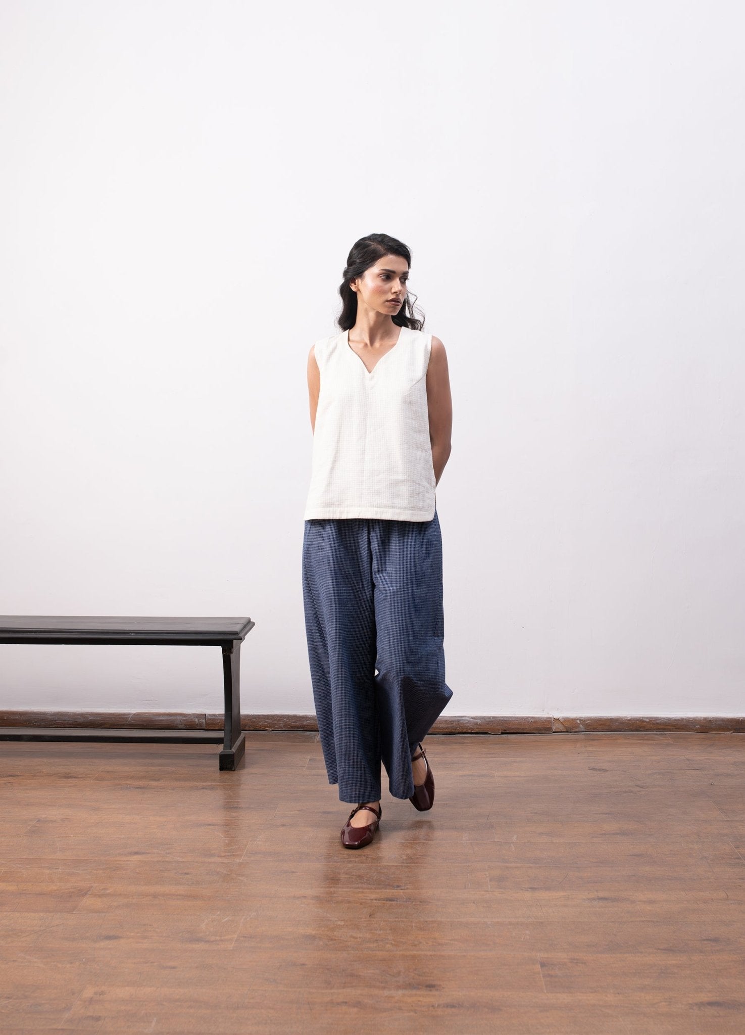Frida Layered Set - Navy Blue - CiceroniKurta Set, Everyday WearHiranya