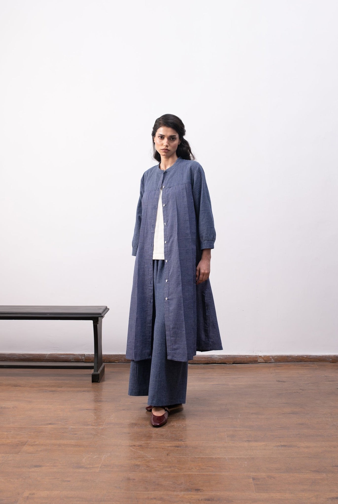 Frida Layered Set - Navy Blue - CiceroniKurta Set, Everyday WearHiranya