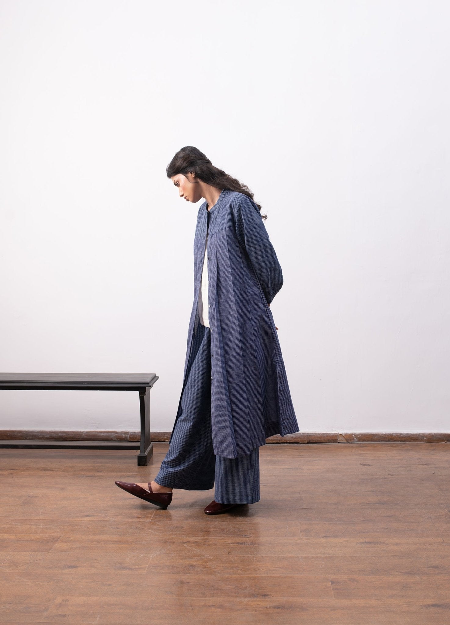 Frida Layered Set - Navy Blue - CiceroniKurta Set, Everyday WearHiranya