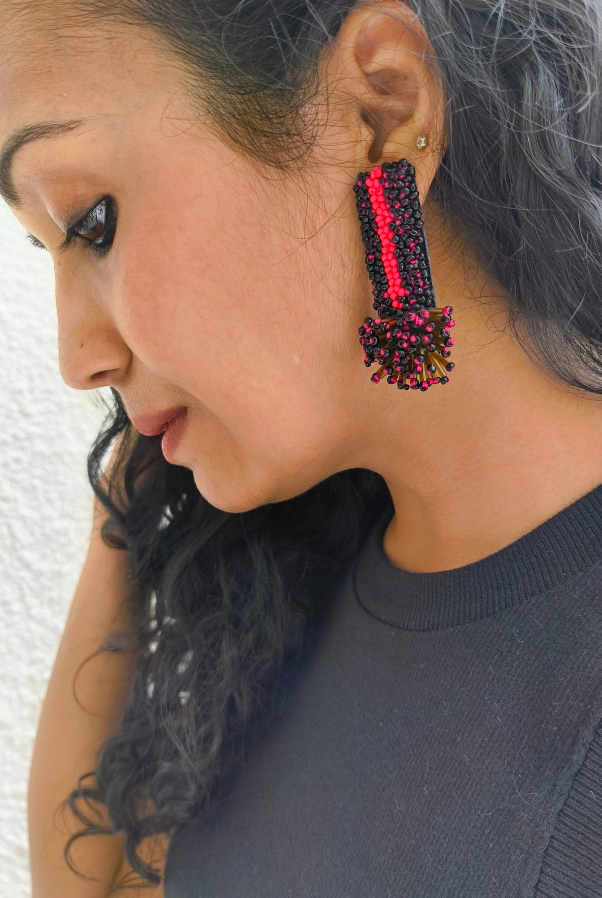 Fuchsia Noir Earrings - CiceroniEarringsBandish