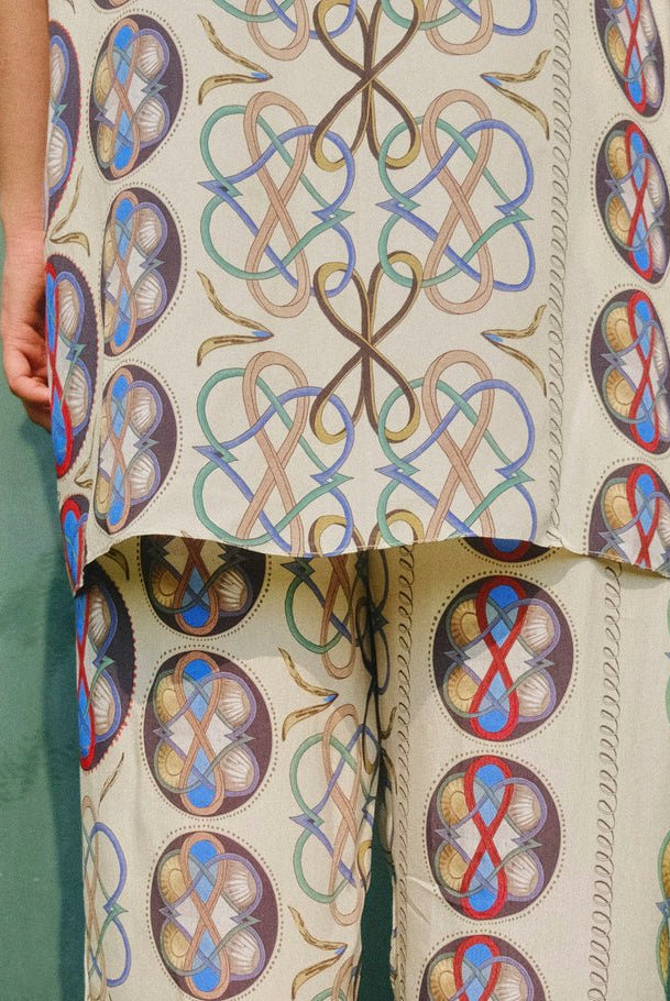 Garden Co - ord Set in AC Beige Crepe - CiceroniCo - ord SetNikyta's Workroom