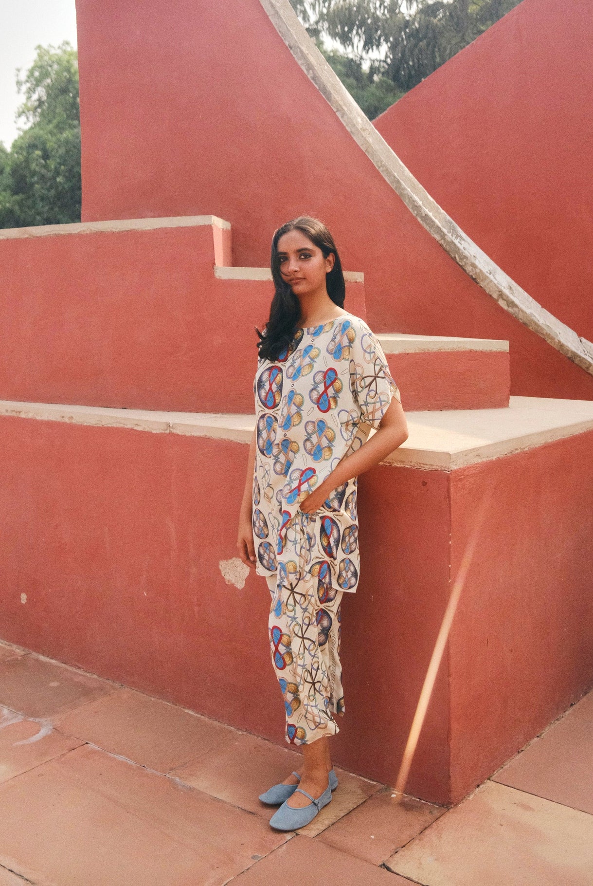 Garden Co - ord Set in AC Beige Crepe - CiceroniCo - ord SetNikyta's Workroom