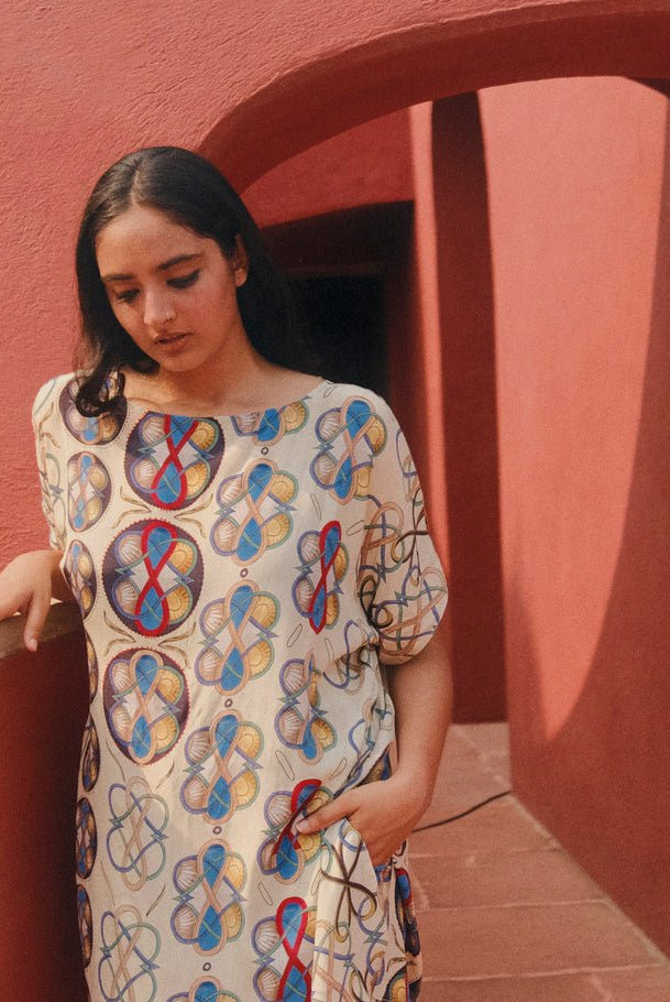 Garden Co - ord Set in AC Beige Crepe - CiceroniCo - ord SetNikyta's Workroom