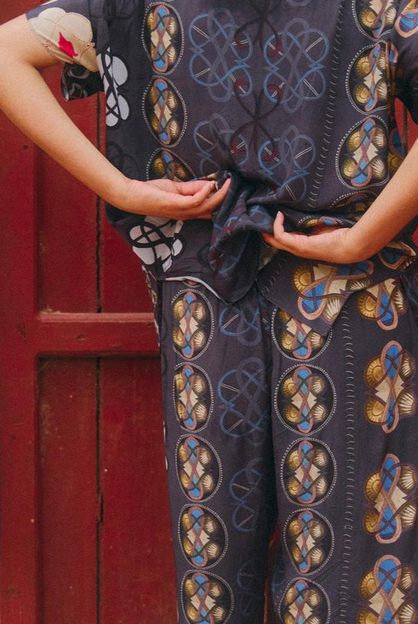 Garden Co - ord Set in AC Navy Crepe - CiceroniCo - ord SetNikyta's Workroom