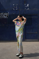 Garden Co - ord Set In Athangudi Pastel Print - CiceroniCo - ord SetNIKYTA